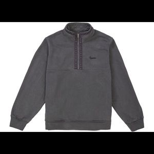 supreme overdyed half zip sweatshirt